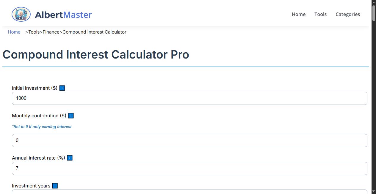Compound Interest Calculator