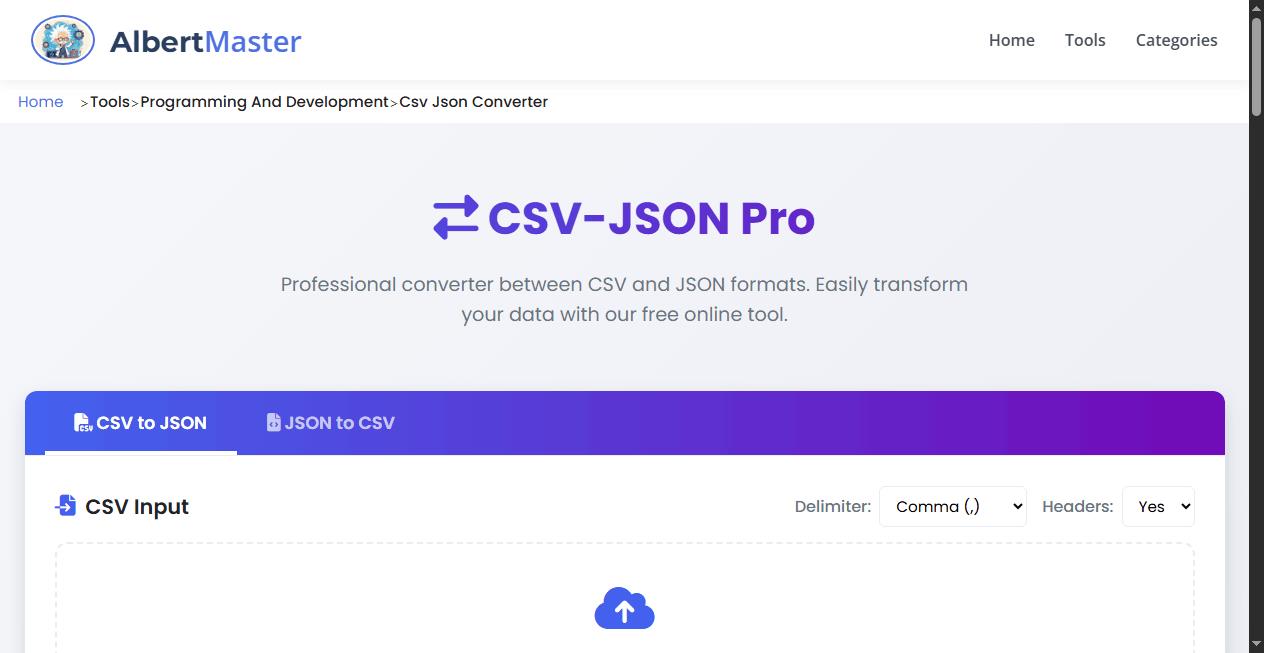 CSV-JSON Pro | Professional CSV and JSON Converter