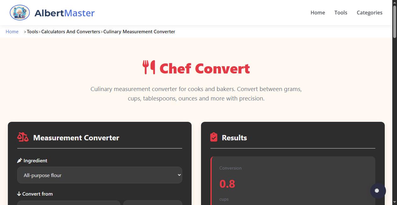 Culinary Measurements Converter