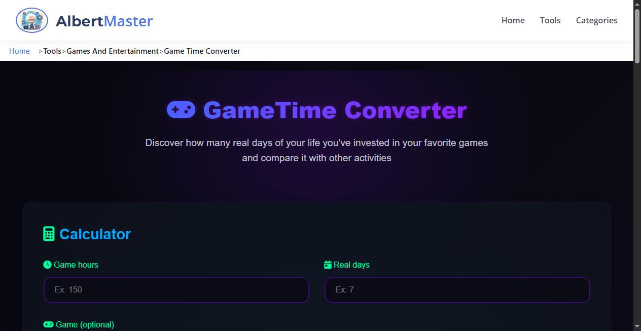 GameTime Converter