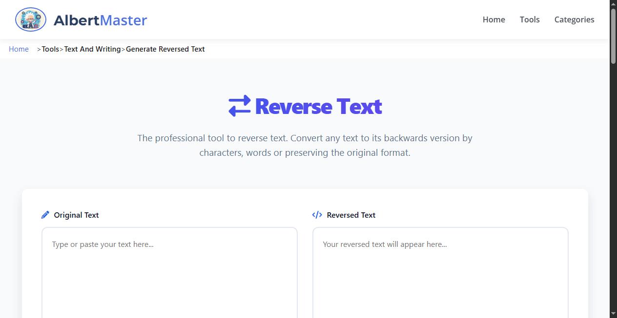 Text-Reverse | Reverse Text Generator