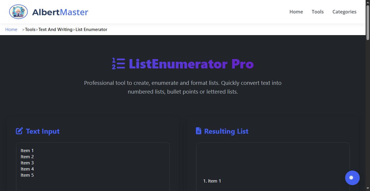 Enumerate Lists