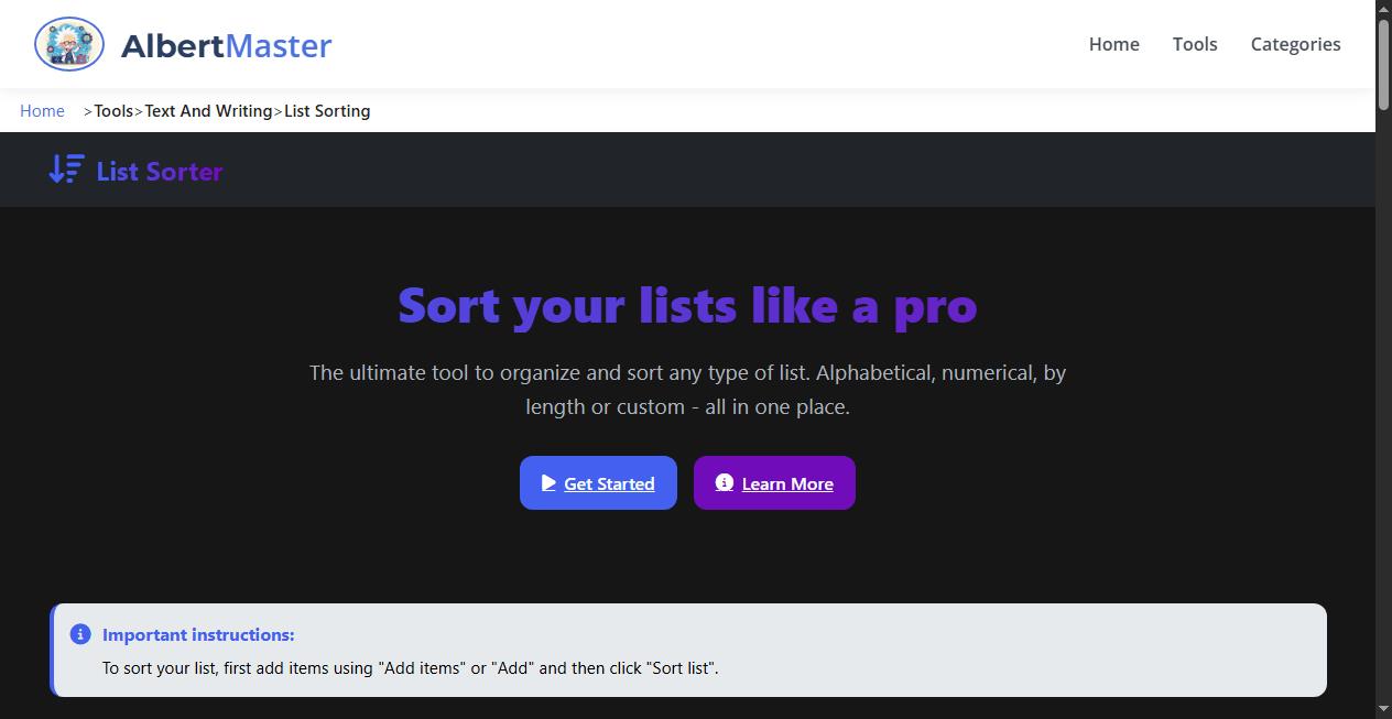 ListSort Pro | Professional List Sorter