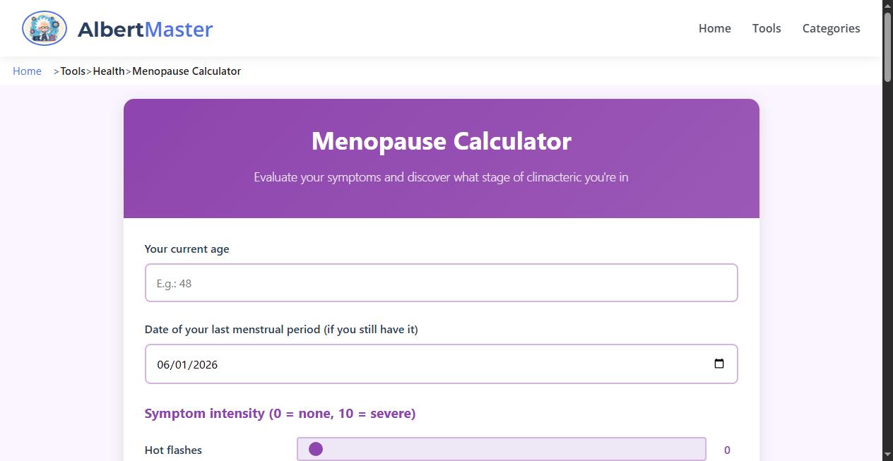 Menopause Symptoms Test