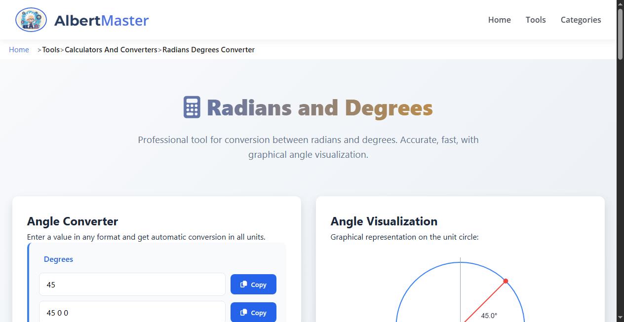 Professional Radian-Degree Converter