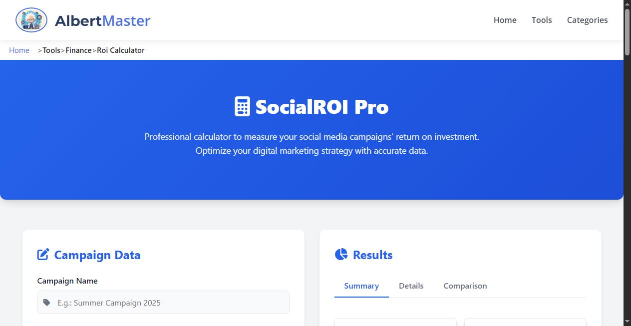Social Media ROI Calculator