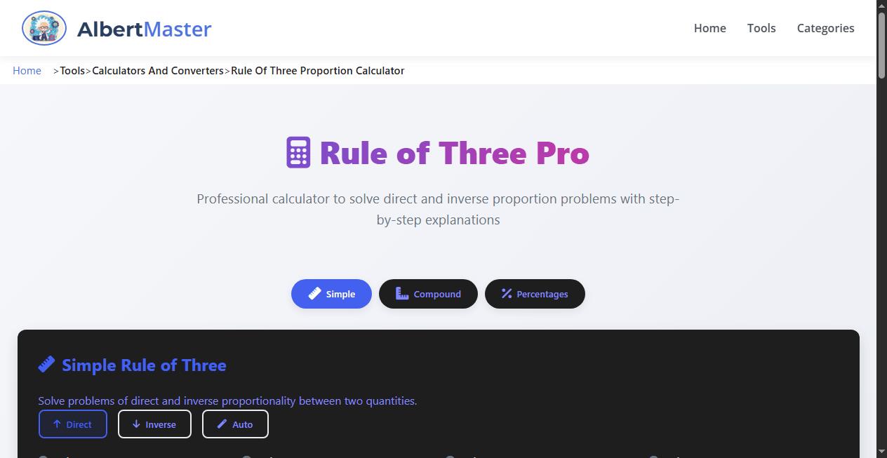 Rule of Three | Professional Proportion Calculator