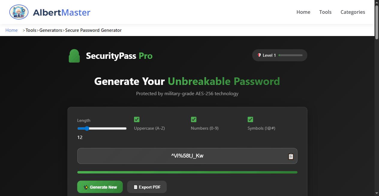 Secure Password Generator