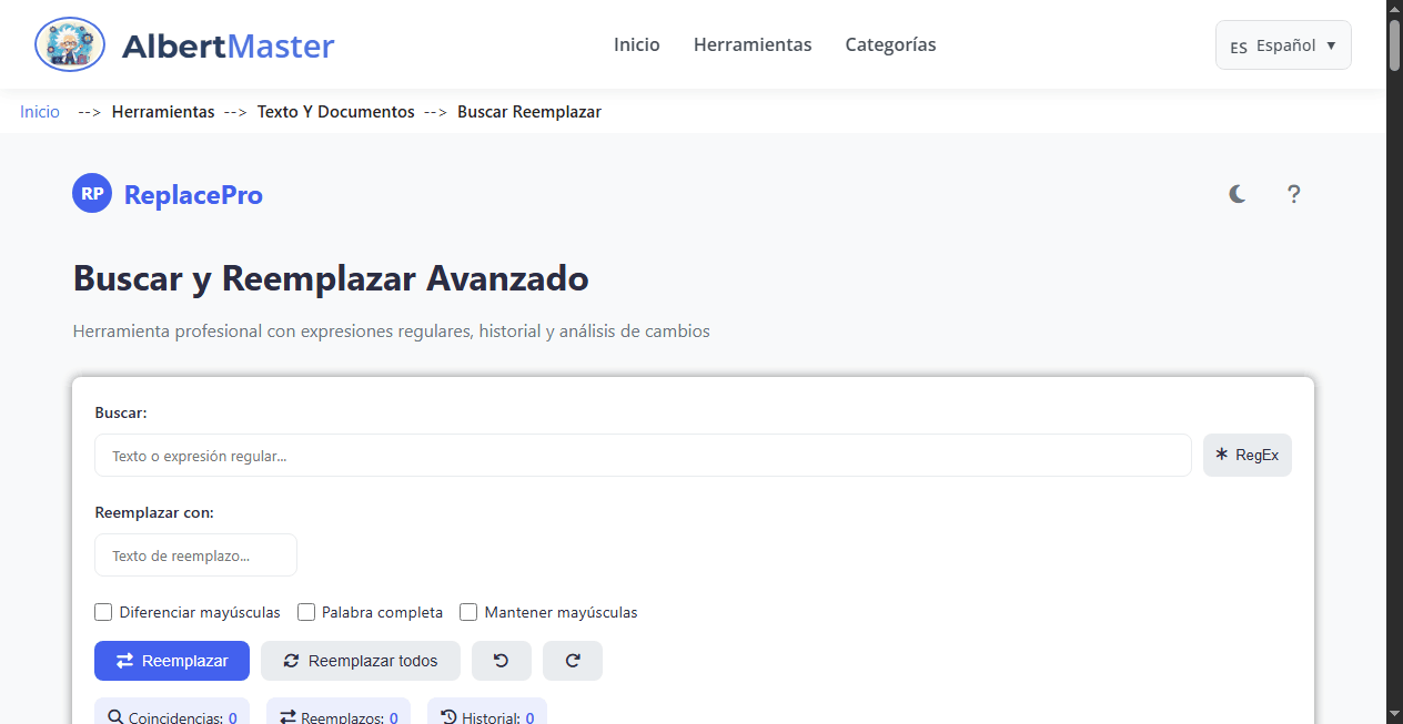 ReplacePro | Buscar y Reemplazar Avanzado