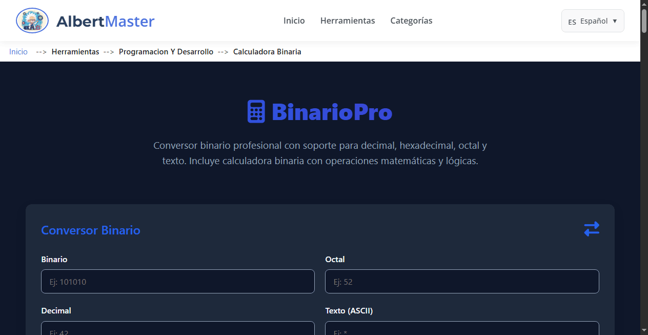 BinarioPro | Conversor Binario