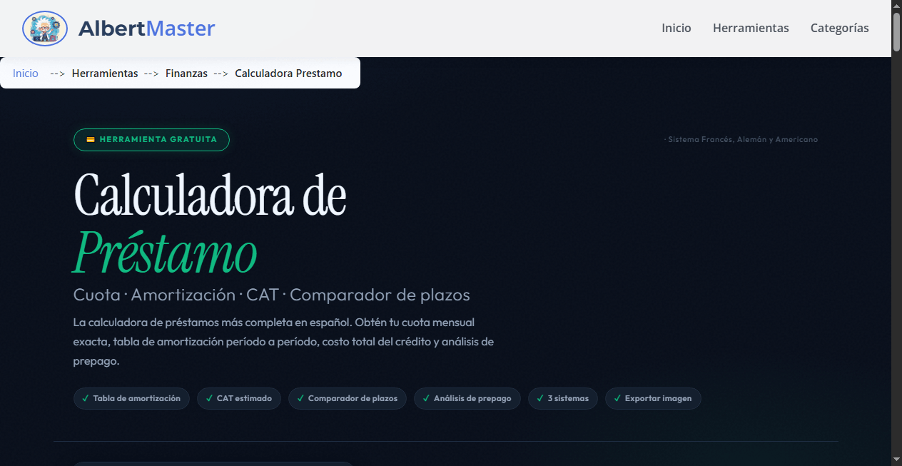 Calculadora de Préstamo