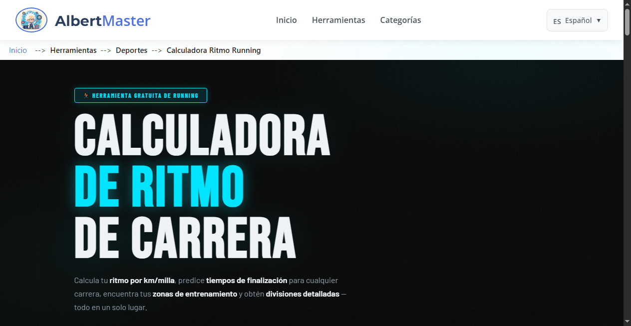 Calculadora de Ritmo de Carrera