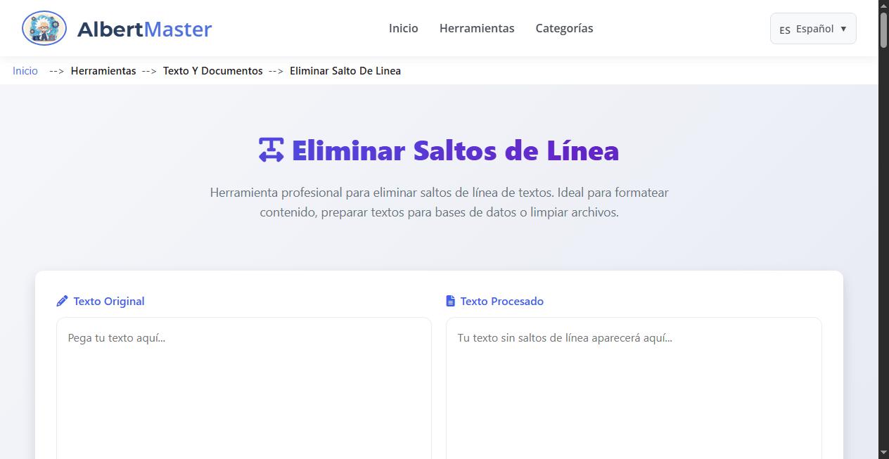 Eliminar saltos de línea