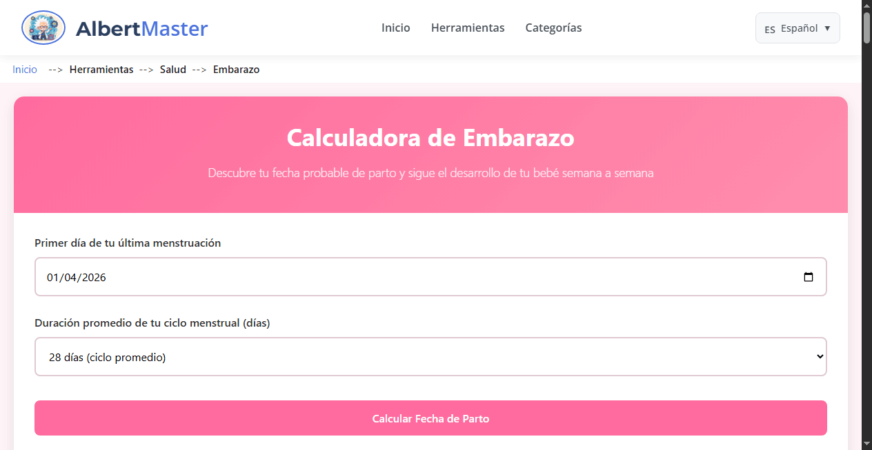 Calculadora de Embarazo