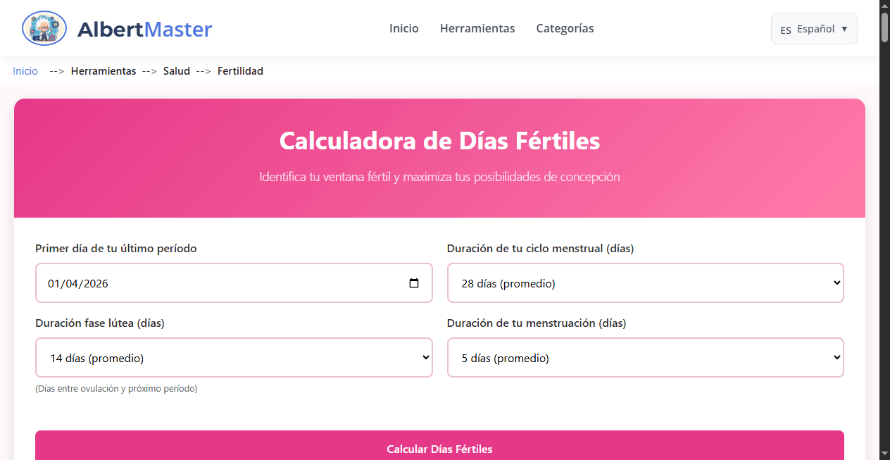 Calculadora de Días Fértiles