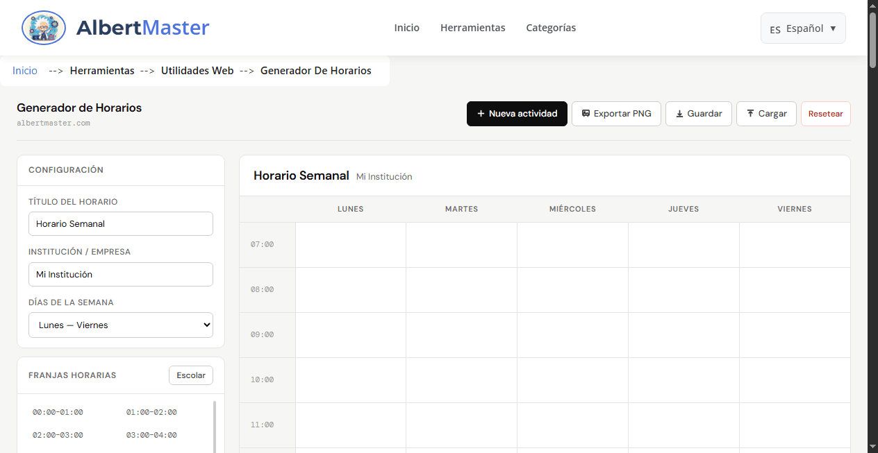Generador de Horarios Profesional