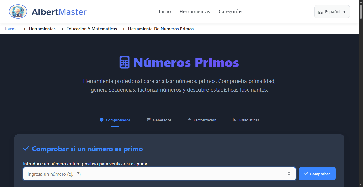 Comprobador y Generador de Números Primos
