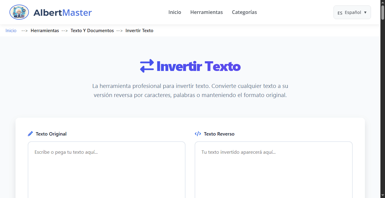 Generador de Texto Invertido