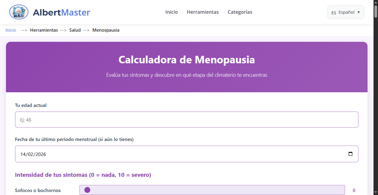 Test de Síntomas de Menopausia