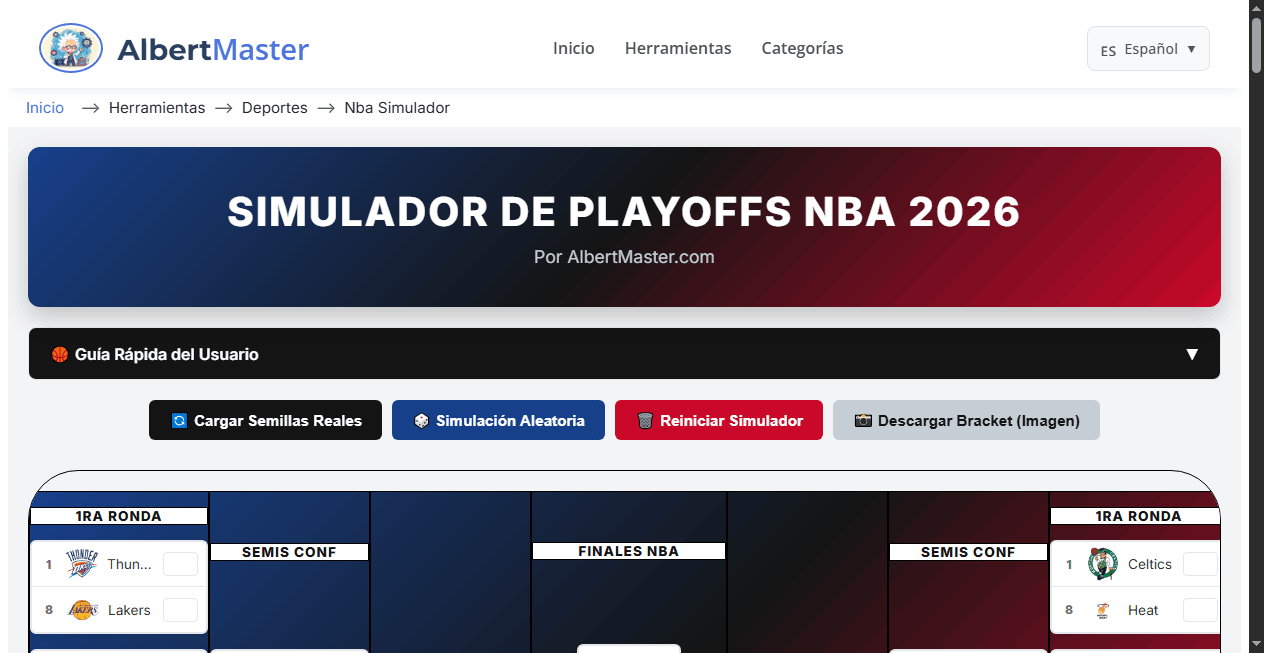 Simulador de Playoffs NBA 2026