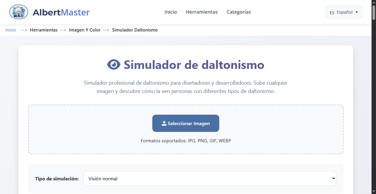 ColorVision Pro | Simulador de Daltonismo