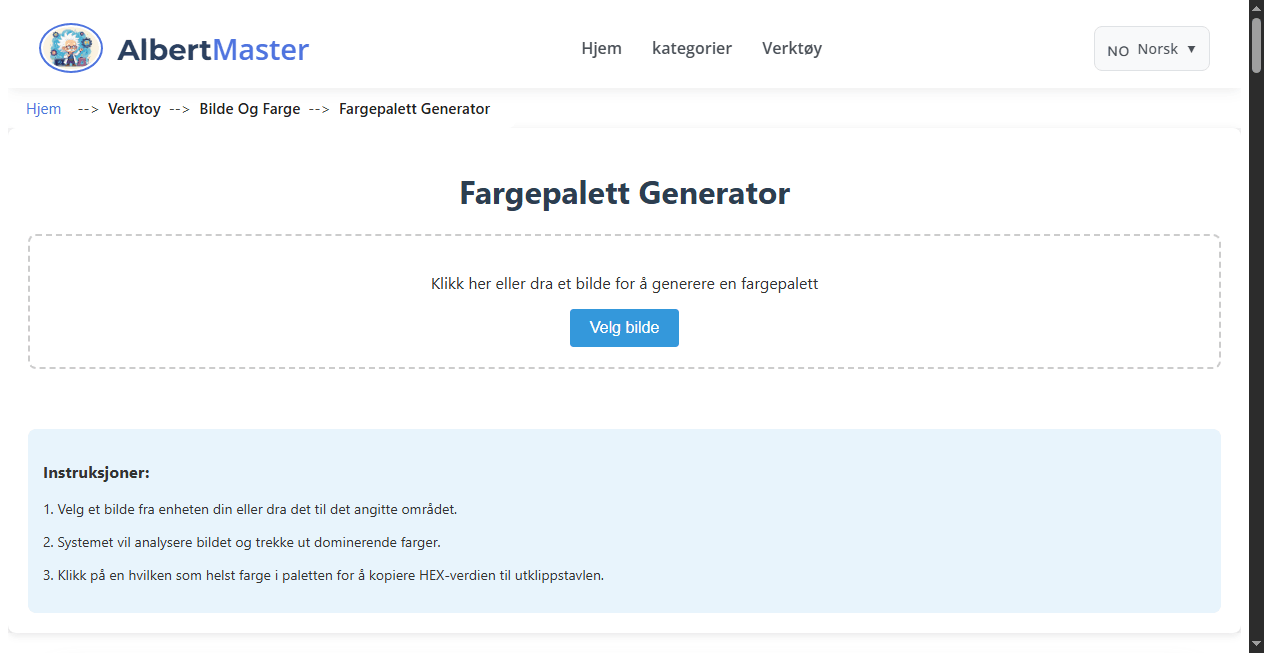 Fargepalettgenerator fra et Bilde