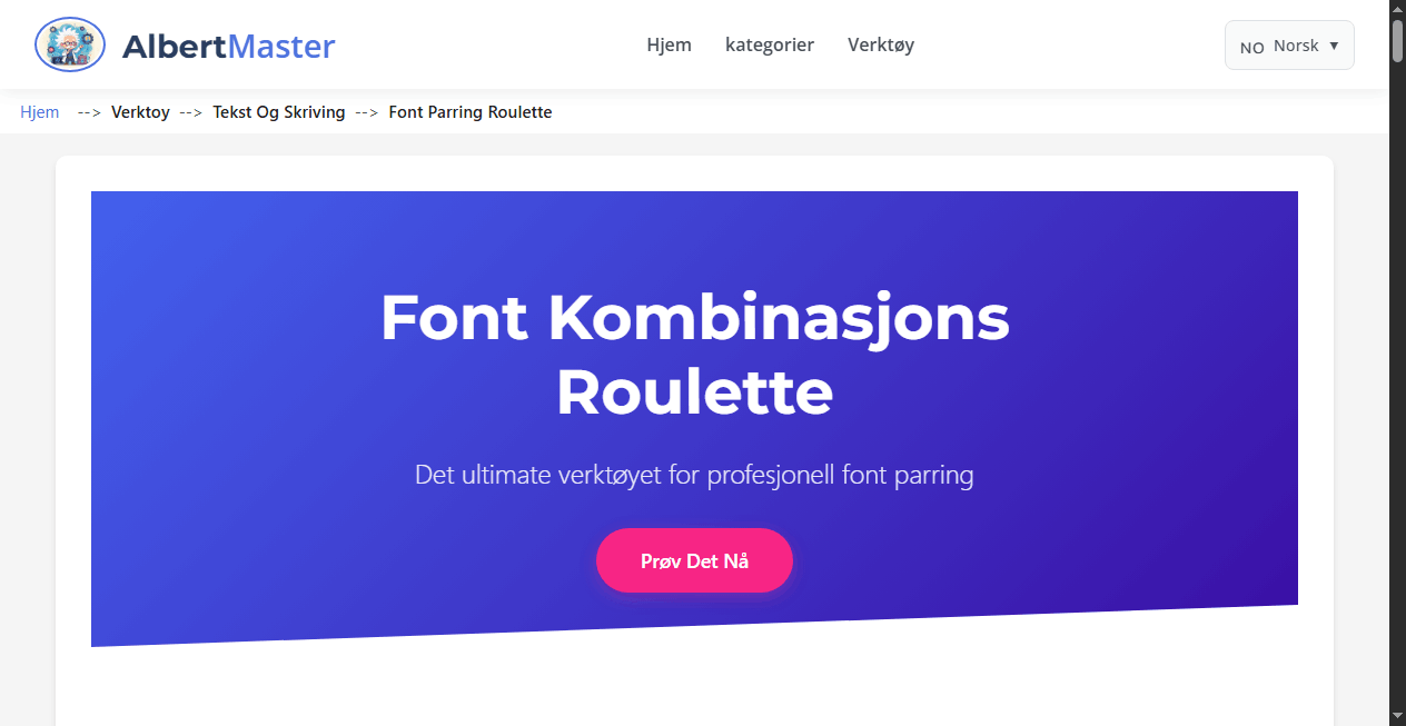 ComboFont | Profesjonell Fontkombinator