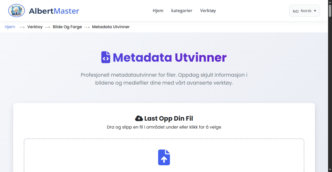 Analyser og Hent Metadata fra Bilder