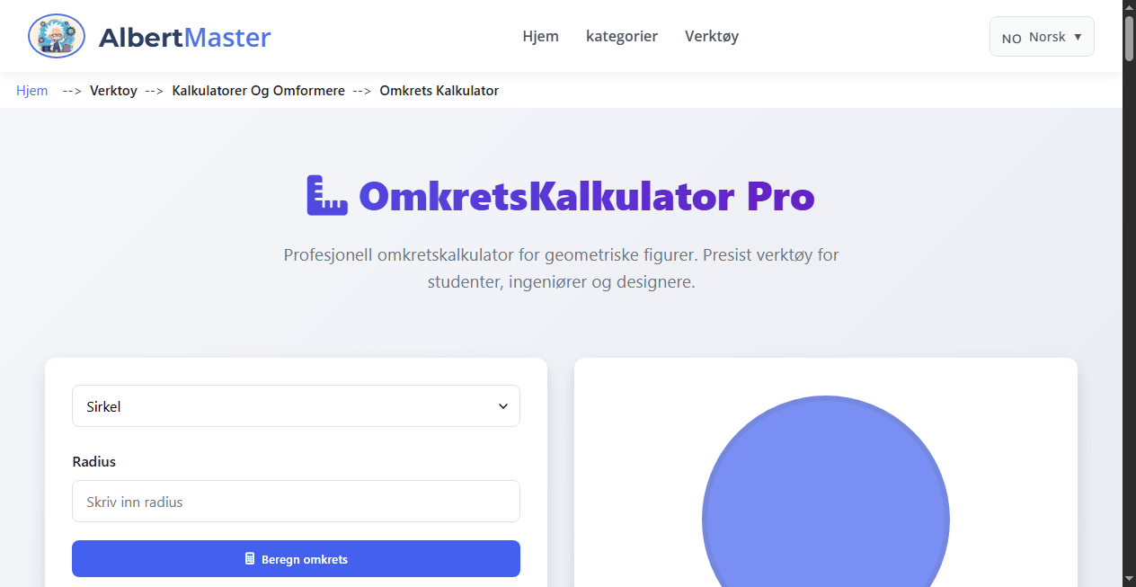 Omkrets Kalkulator