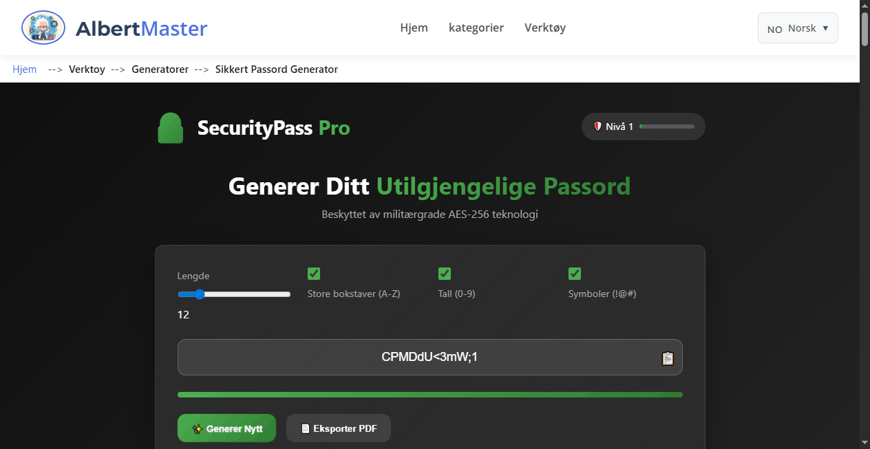 Sikker Passordgenerator