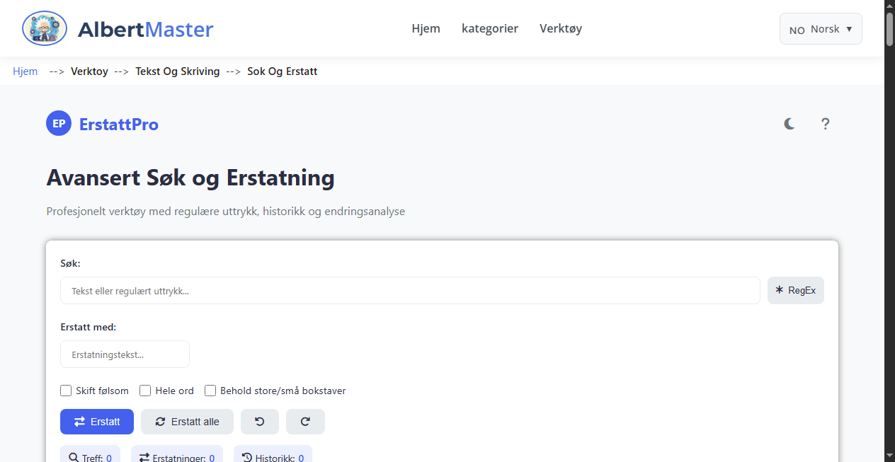 ReplacePro | Avansert Søk og Erstatt