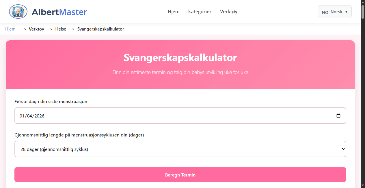 Svangerskapskalkulator