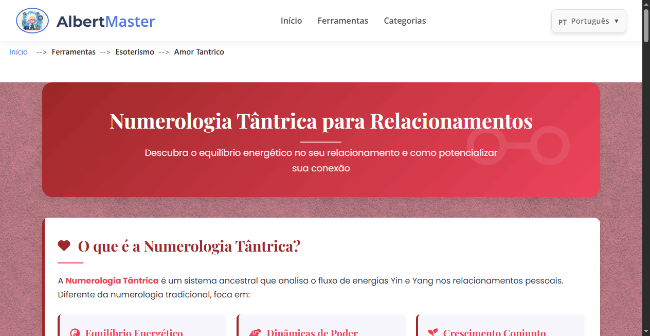 Numerologia Tântrica para Relacionamentos | Calculadora de Compatibilidade