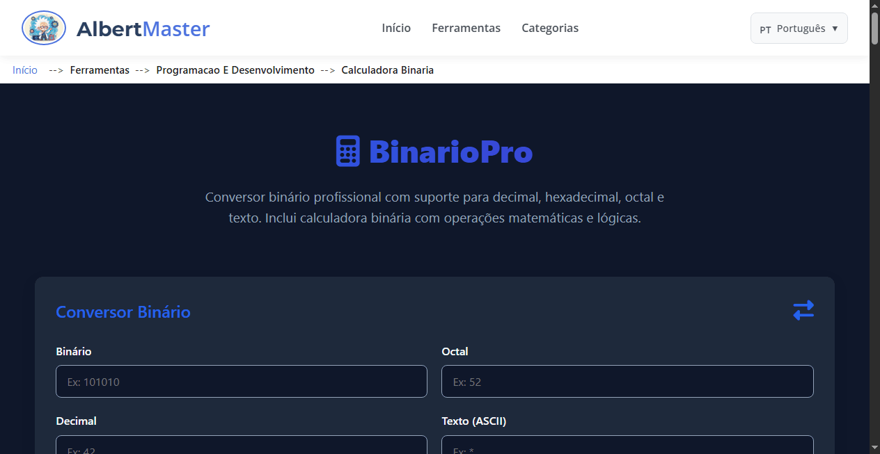 BinarioPro | Conversor Binário Avançado