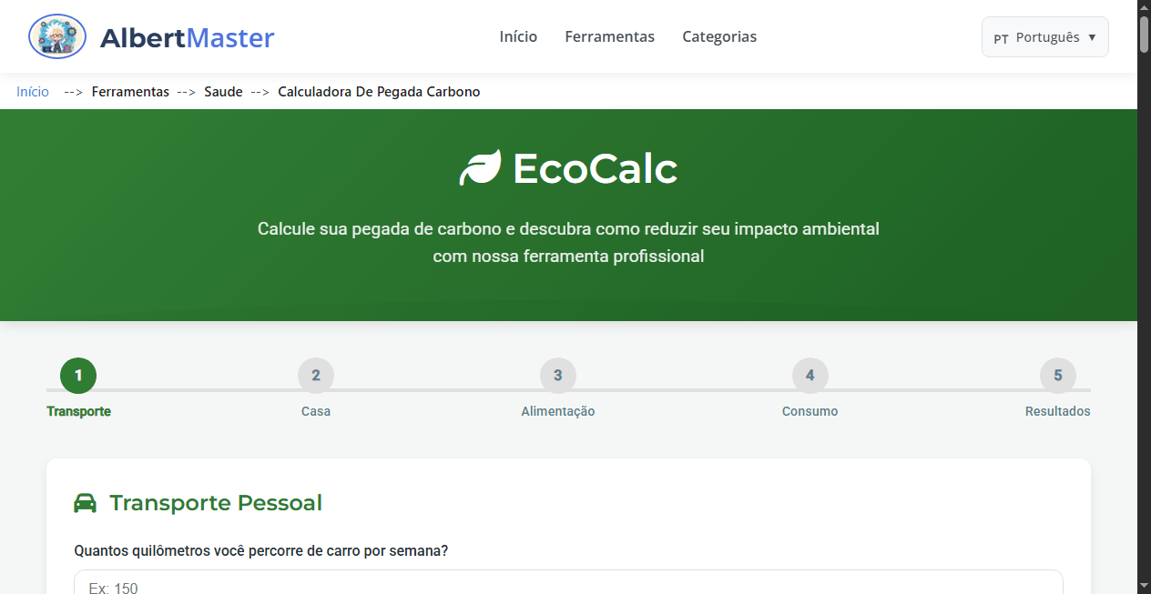 EcoCalc | Calculadora de Pegada de Carbono