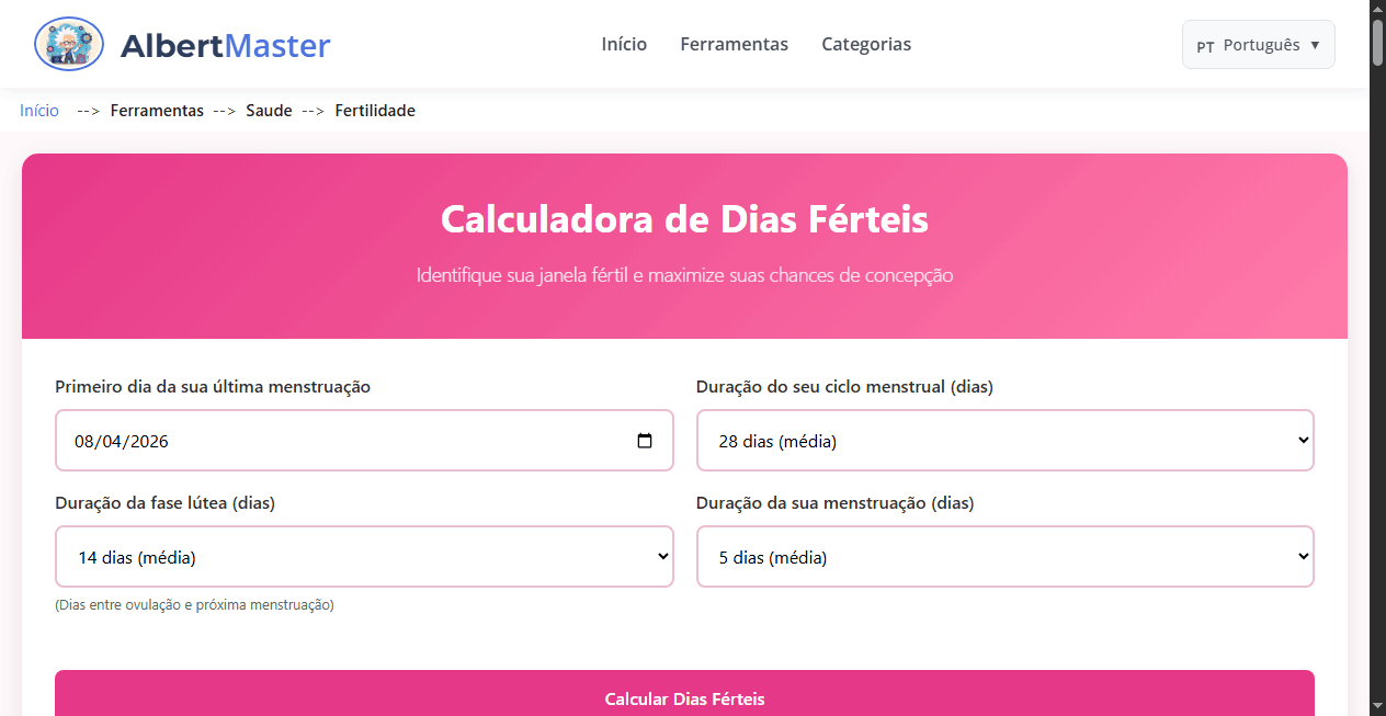 Calculadora de Dias Férteis | Conheça sua Janela Fértil Exata
