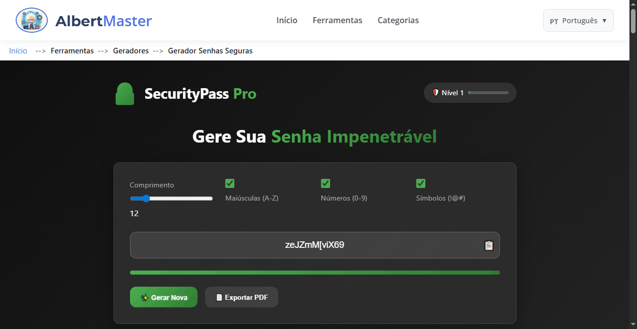 Gerador de Senhas Seguras | SecurityPass Pro