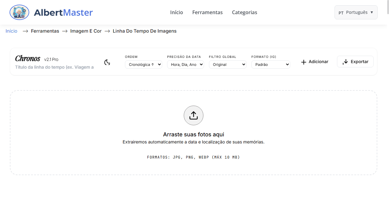 Chronos - Linha do Tempo de Imagens