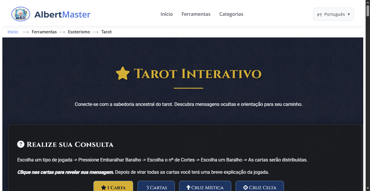 Tarot Interativo | Consulta Virtual